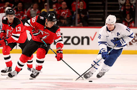 Mitchell Marner #16 of the Toronto Maple Leafs (Photo by Elsa/Getty Images)