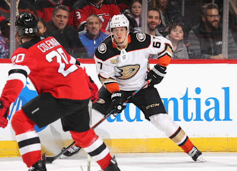 Rickard Rakell #67 of the Anaheim Ducks (Photo by Bruce Bennett/Getty Images)