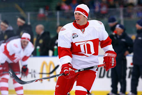 Kirk Maltby #18, Detroit Red Wings (Photo by Jamie Squire/Getty Images)