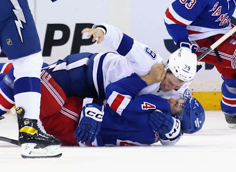 Ross Colton #79 of the Tampa Bay Lightning. (Photo by Bruce Bennett/Getty Images)