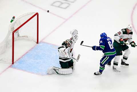 Alex Stalock #32 of the Minnesota Wild. (Photo by Jeff Vinnick/Getty Images)