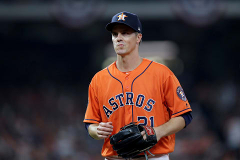 Houston Astros pitcher Zack Greinke (Photo by Elsa/Getty Images)