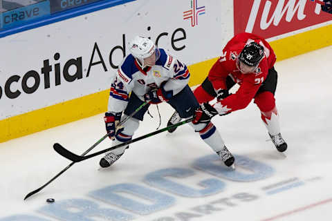 Bobby Brink #24 of the United States. (Photo by Codie McLachlan/Getty Images)