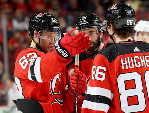 Jesper Bratt #63 of the New Jersey Devils (Photo by Elsa/Getty Images)