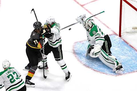 Anton Khudobin #35 of the Dallas Stars (Photo by Bruce Bennett/Getty Images)