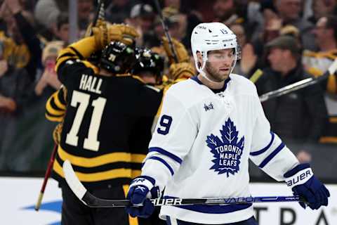 BOSTON, MASSACHUSETTS – JANUARY 14: Calle Jarnkrok #19 of the Toronto Maple Leafs  . (Photo by Maddie Meyer/Getty Images)