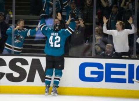 The San Jose Sharks made room for the Timo Meier debut by scratching popular right wing Joel Ward. Kelley L Cox-USA TODAY Sports