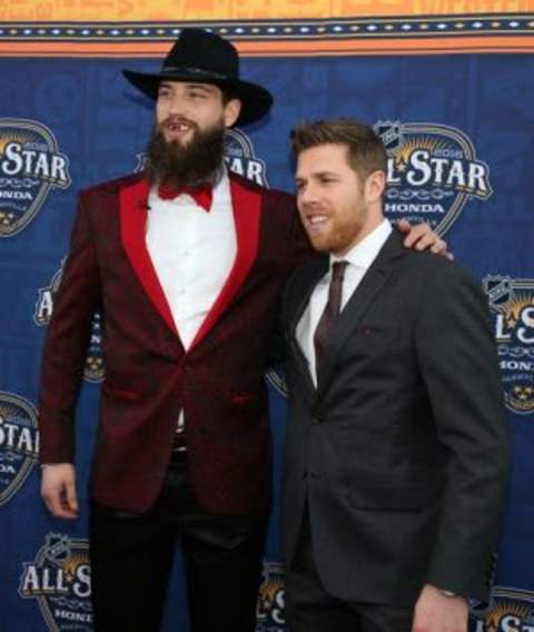 All-Star San Jose Sharks Brent Burns and Joe Pavelski combined on the final score to secure the Martin Jones theft: Aaron Doster-USA TODAY Sports