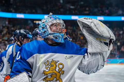 Goalkeeper Niklas Kokko of Finland. (Photo by RvS.Media/Monika Majer/Getty Images)