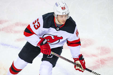 New Jersey Devils left wing Jesper Bratt (63): Sergei Belski-USA TODAY Sports