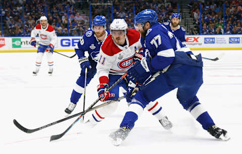 Brendan Gallagher #11 of the Montreal Canadiens. (Photo by Bruce Bennett/Getty Images)