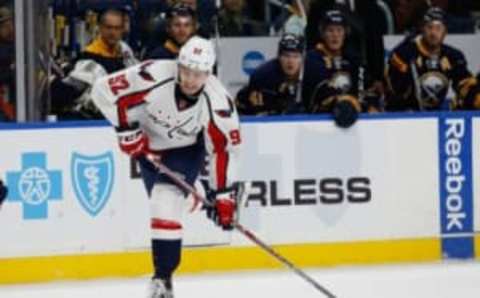 Dec 9, 2016; Buffalo, NY, USA; Washington Capitals center Evgeny Kuznetsov (92) against the Buffalo Sabres at KeyBank Center. Mandatory Credit: Timothy T. Ludwig-USA TODAY Sports