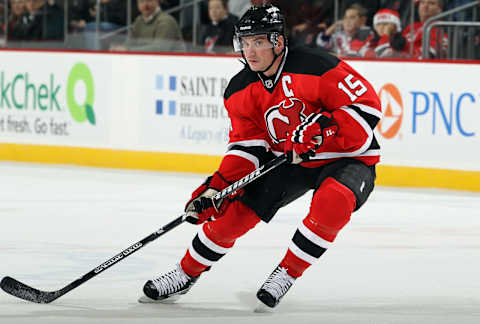 Jamie Langenbrunner #15 of the New Jersey Devils (Photo by Jim McIsaac/Getty Images)