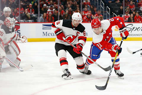 New Jersey Devils defenseman Andy Greene (6): (Geoff Burke-USA TODAY Sports)