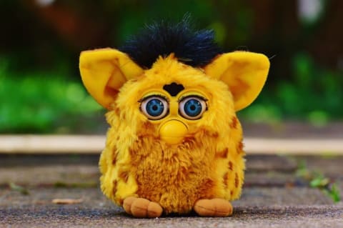 A yellow Furby