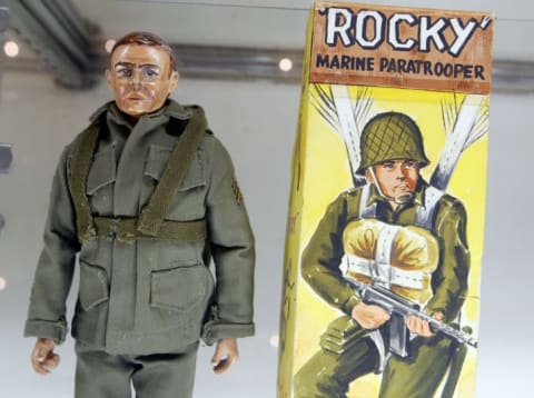 A vintage G.I. Joe prototype on display