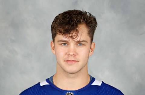 TORONTO, CANADA – SEPTEMBER 13: Jesper Lindgren of the Toronto Maple Leafs poses for his official headshot for the 2018-2019 season on September 13, 2018 at Mastercard Centre in Toronto, Ontario, Canada. (Photo by Mark Blinch/NHLI via Getty Images)