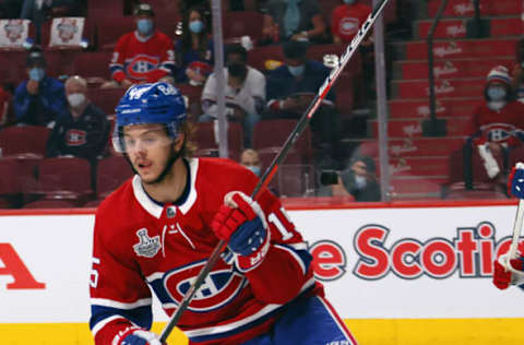 MONTREAL, QUEBEC – JULY 02: Jesperi Kotkaniemi #15 of the Montreal Canadiens skates against the Tampa Bay Lightning during Game Three of the 2021 NHL Stanley Cup Final at the Bell Centre on July 02, 2021, in Montreal, Quebec. The Lightning defeated the Canadiens 6-3. (Photo by Bruce Bennett/Getty Images)