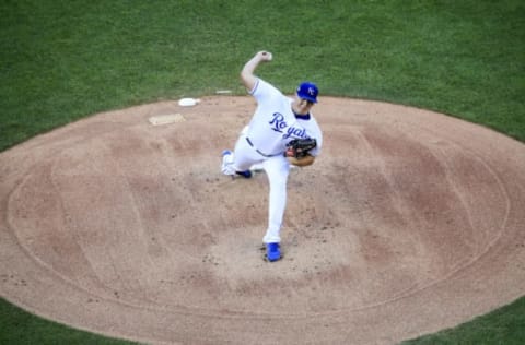 KANSAS CITY, MO – JULY 07: Brad Keller #56 of the Kansas City Royals pitches during the first inning against the Boston Red Sox at Kauffman Stadium on July 7, 2018 in Kansas City, Missouri. (Photo by Brian Davidson/Getty Images)