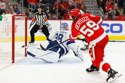 Tyler Bertuzzi. Mandatory Credit: Rick Osentoski-USA TODAY Sports