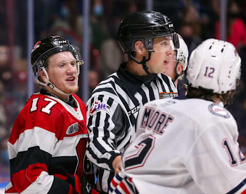 OSHAWA, ONTARIO – NOVEMBER 26: Brady Stonehouse. (Photo by Chris Tanouye/Getty Images)