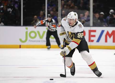 Tomas Nosek of the Vegas Golden Knights skates against he New York Islanders at NYCB Live’s Nassau Coliseum.