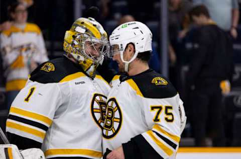 Jeremy Swayman #1, Boston Bruins (Photo by Brett Carlsen/Getty Images)