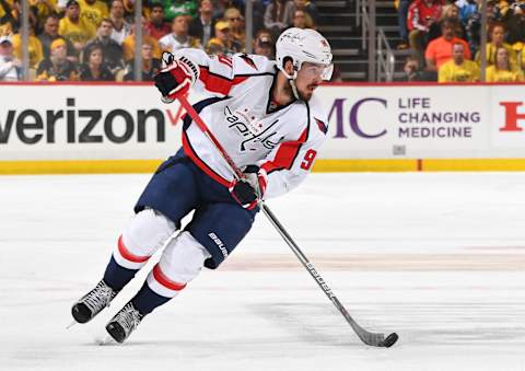 PITTSBURGH, PA – MAY 08: Marcus Johansson #90 of the Washington Capitals skates against the Pittsburgh Penguins in Game Six of the Eastern Conference Second Round during the 2017 NHL Stanley Cup Playoffs at PPG Paints Arena on May 8, 2017 in Pittsburgh, Pennsylvania. (Photo by Joe Sargent/NHLI via Getty Images) *** Local Caption ***