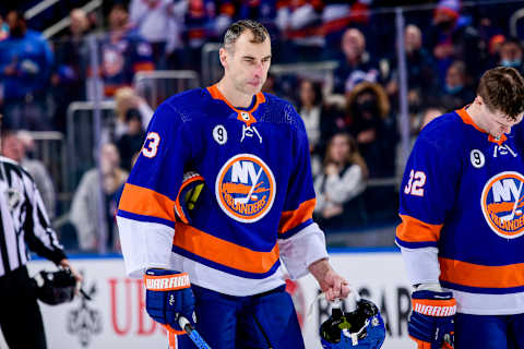 ELMONT, NEW YORK – JANUARY 30: Zdeno Chara #33 of the New York Islanders (Photo by Steven Ryan/Getty Images)