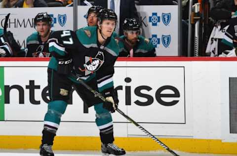 PITTSBURGH, PA – DECEMBER 17: Hampus Lindholm #47 of the Anaheim Ducks skates against the Pittsburgh Penguins at PPG Paints Arena on December 17, 2018, in Pittsburgh, Pennsylvania. (Photo by Joe Sargent/NHLI via Getty Images)