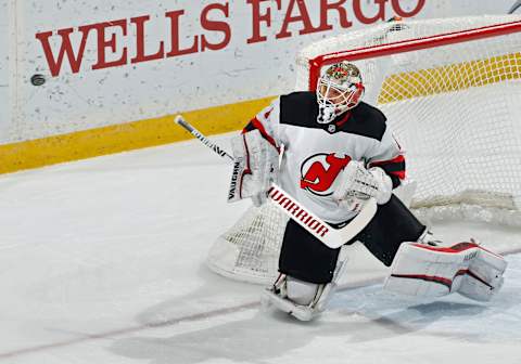 ST. PAUL, MN – FEBRUARY 15: Keith Kinkaid (Photo by Bruce Kluckhohn/NHLI via Getty Images)