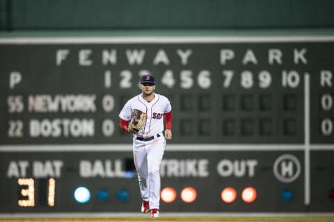 BOSTON, MA – APRIL 12: Andrew Benintendi