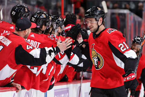 Logan Brown #21, Ottawa Senators  (Photo by Jana Chytilova/Freestyle Photography/Getty Images)