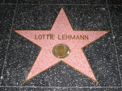 Lotte Lehmann's star on the Hollywood Walk of Fame