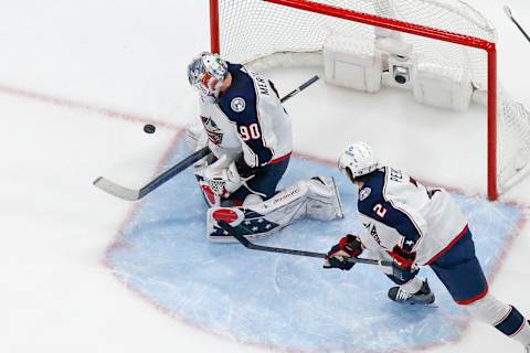 Elvis and the defense have struggled this season. (Photo by Joel Auerbach/Getty Images)