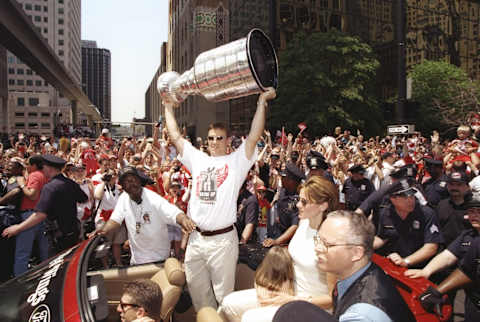 Detroit Red Wings, Steve Yzerman (Mandatory Credit: Robert Laberge/Allsport)