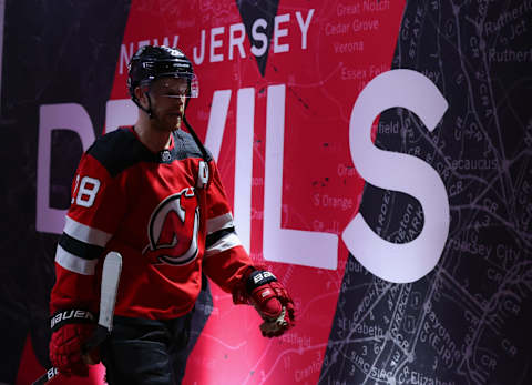 New Jersey Devils defenseman Damon Severson (28): Ed Mulholland-USA TODAY Sports