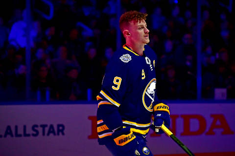 Buffalo Sabres forward Jack Eichel (9). Mandatory Credit: Jeff Curry-USA TODAY Sports