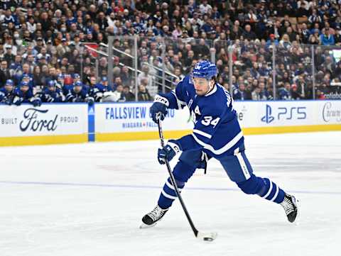 Jan 3, 2023; Toronto, Ontario, CAN; Toronto Maple Leafs forward Auston Matthews . Mandatory Credit: Dan Hamilton-USA TODAY Sports