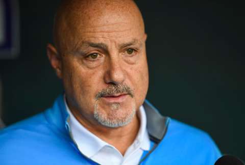 DENVER, CO – SEPTEMBER 30: Washington Nationals GM Mike Rizzo holds a press conference prior to the final regular season game of the 2018 season at Coors Field. (Photo by Jonathan Newton / The Washington Post via Getty Images)