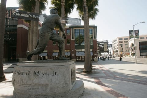 Willie Mays Plaza in San Francisco. (Photo by Jed Jacobsohn/Getty Images)