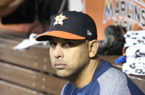 MIAMI, FL – MAY 16: Bench coach Alex Cora