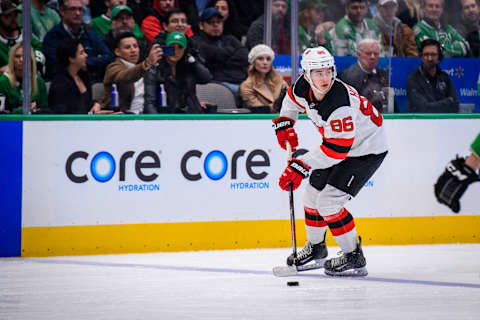 New Jersey Devils center Jack Hughes (86): (Jerome Miron-USA TODAY Sports)