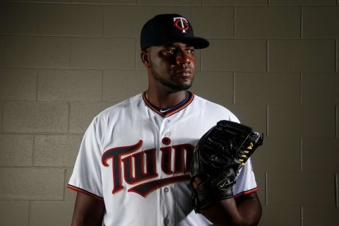 FT. MYERS, FL – FEBRUARY 21: Michael Pineda #35 of the Minnesota Twins poses for a portrait on February 21, 2018 at Hammond Field in Ft. Myers, Florida. (Photo by Brian Blanco/Getty Images)