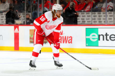 Marc Staal #18, Detroit Red Wings (Photo by Rich Graessle/Getty Images)