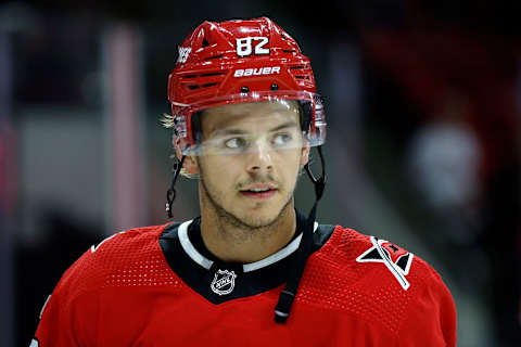 Carolina Hurricanes, Jesperi Kotkaniemi #82. (Photo by Jared C. Tilton/Getty Images)