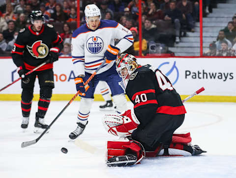 Mads Sogaard #40 of the Ottawa Senators (Photo by Chris Tanouye/Freestyle Photography/Getty Images)