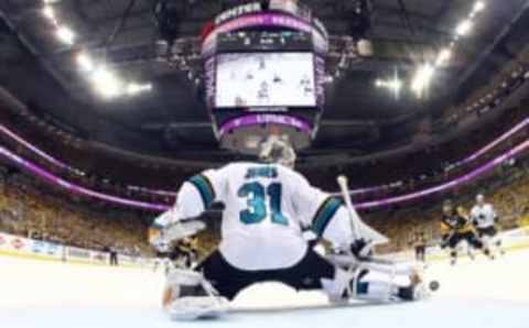 The San Jose Sharks are likely to play goalie Martin Jones for most games of the 2016-17 NHL season: Bruce Bennett/Pool Photo via USA TODAY Sports