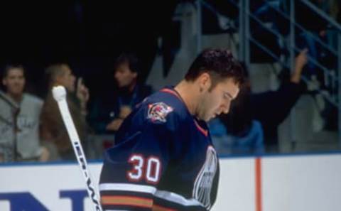 Bill Ranford No. 30, Edmonton Oilers (Photo by Graig Abel/Getty Images)