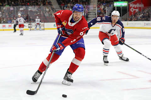 CLEVELAND, OH – NOVEMBER 09: Laval Rocket Montreal Canadiens Michal Moravcik David Sklenicka (Photo by Frank Jansky/Icon Sportswire via Getty Images)